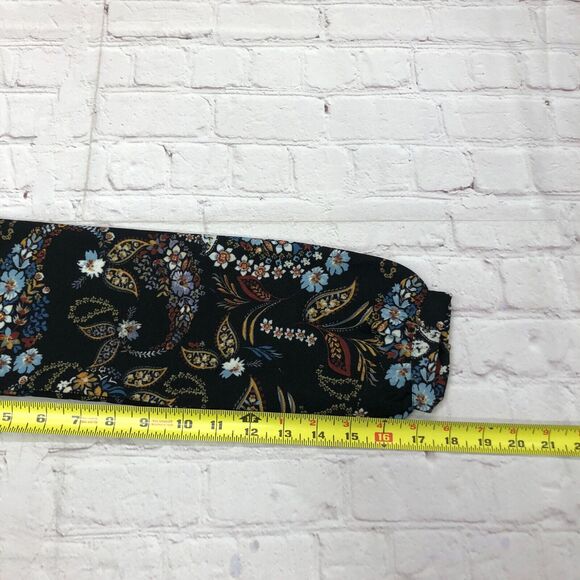 WAYF Women Long Sleeve Floral Boho Polyester Dress Size Small Black B261 -23 - Picture 6 of 15